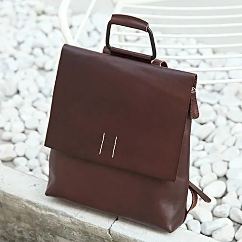 Handmade Womens Leather Silm Satchel Backpack For Women Stachel Pack