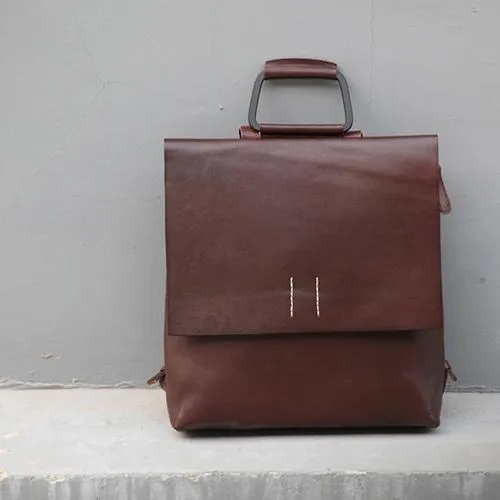 Handmade Womens Leather Silm Satchel Backpack For Women Stachel Pack