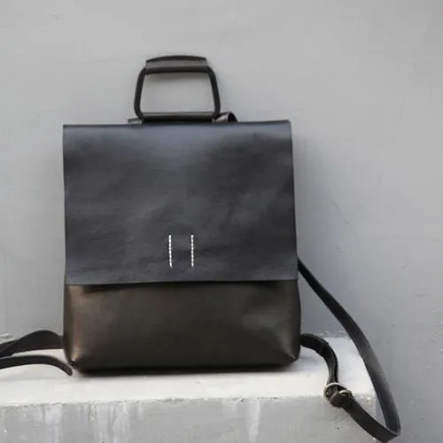 Handmade Womens Leather Silm Satchel Backpack For Women Stachel Pack