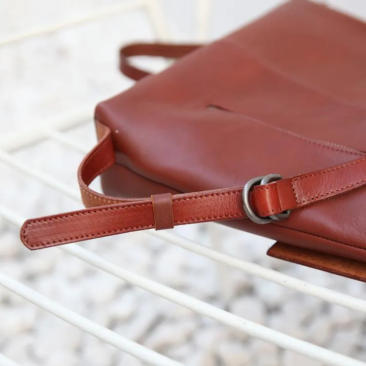 Handmade Womens Leather Silm Satchel Backpack For Women Stachel Pack