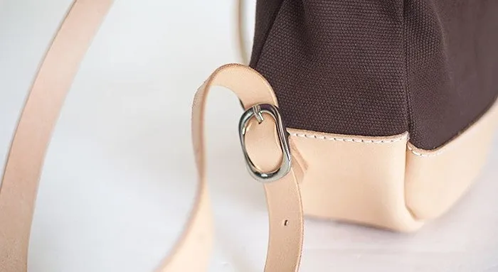 HANDMADE WOMENS Mini CANVAS LEATHER BACKPACK TRAVEL BACKPACK FOR WOMEN