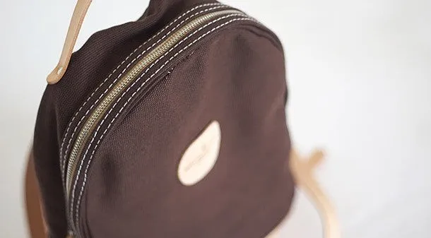 HANDMADE WOMENS Mini CANVAS LEATHER BACKPACK TRAVEL BACKPACK FOR WOMEN