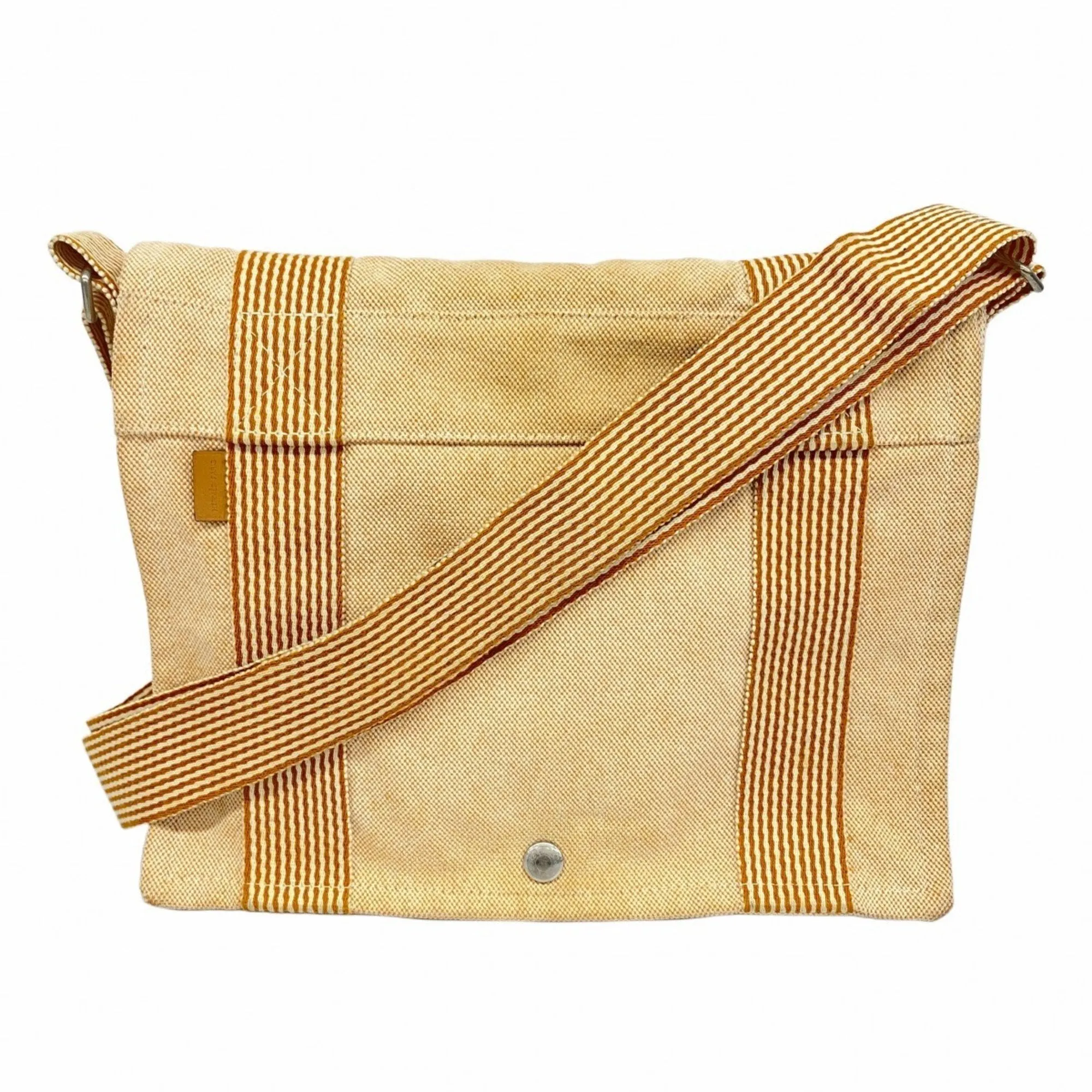 Hermes Canvas Shoulder Bag (Pre-Owned)