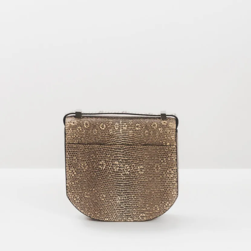 HERM??S - BAG MOSA?QUE 18 LIZARD  SILVER HARDWARE