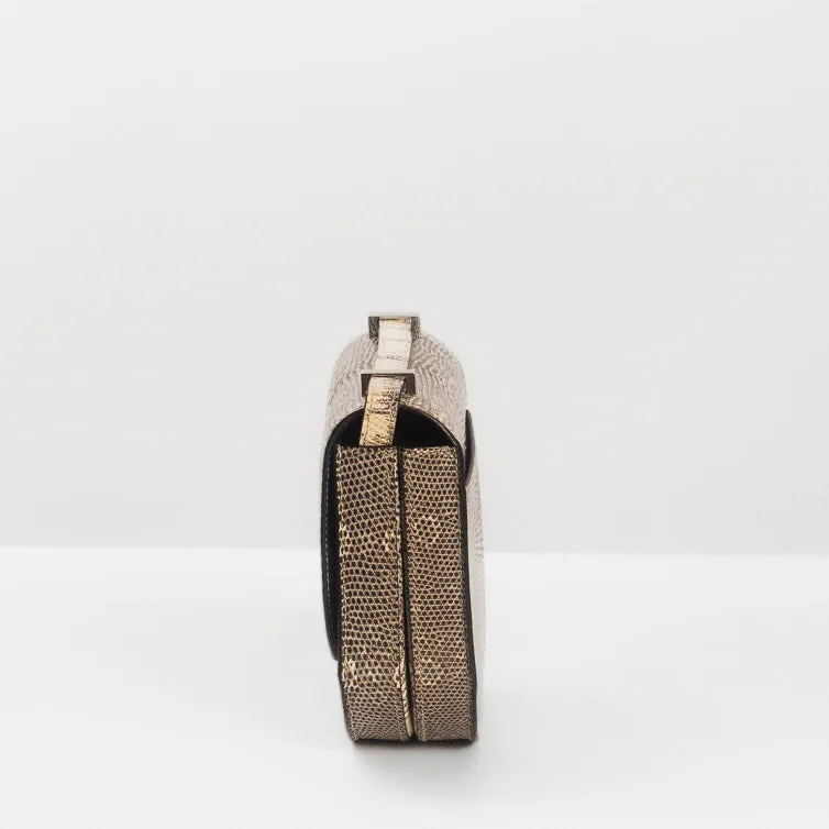 HERM??S - BAG MOSA?QUE 18 LIZARD  SILVER HARDWARE