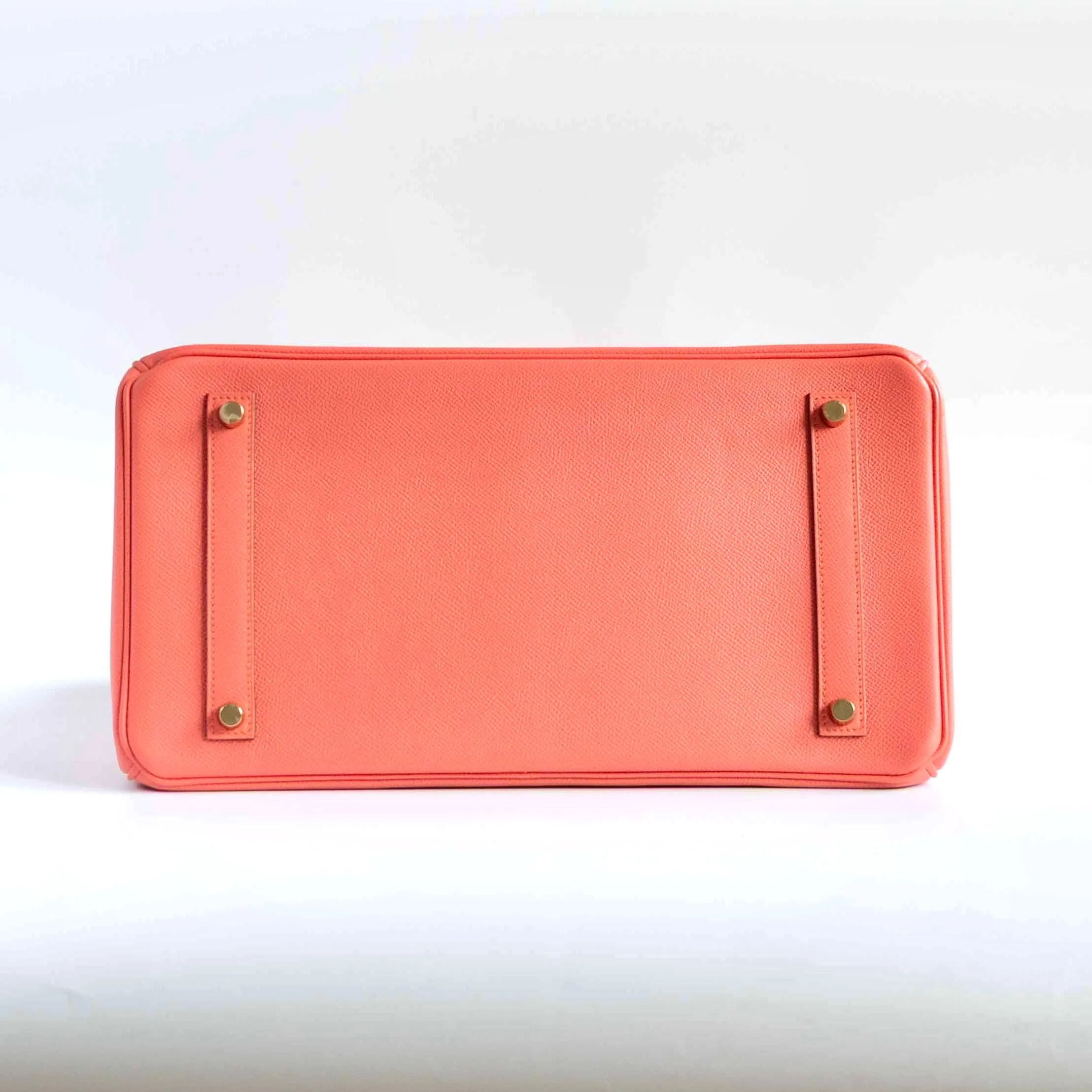 HERM??S- HANDBAG BIRKIN 35 IN PINK FLAMINGO EPSOM LEATHER WITH GOLD HARDWARE