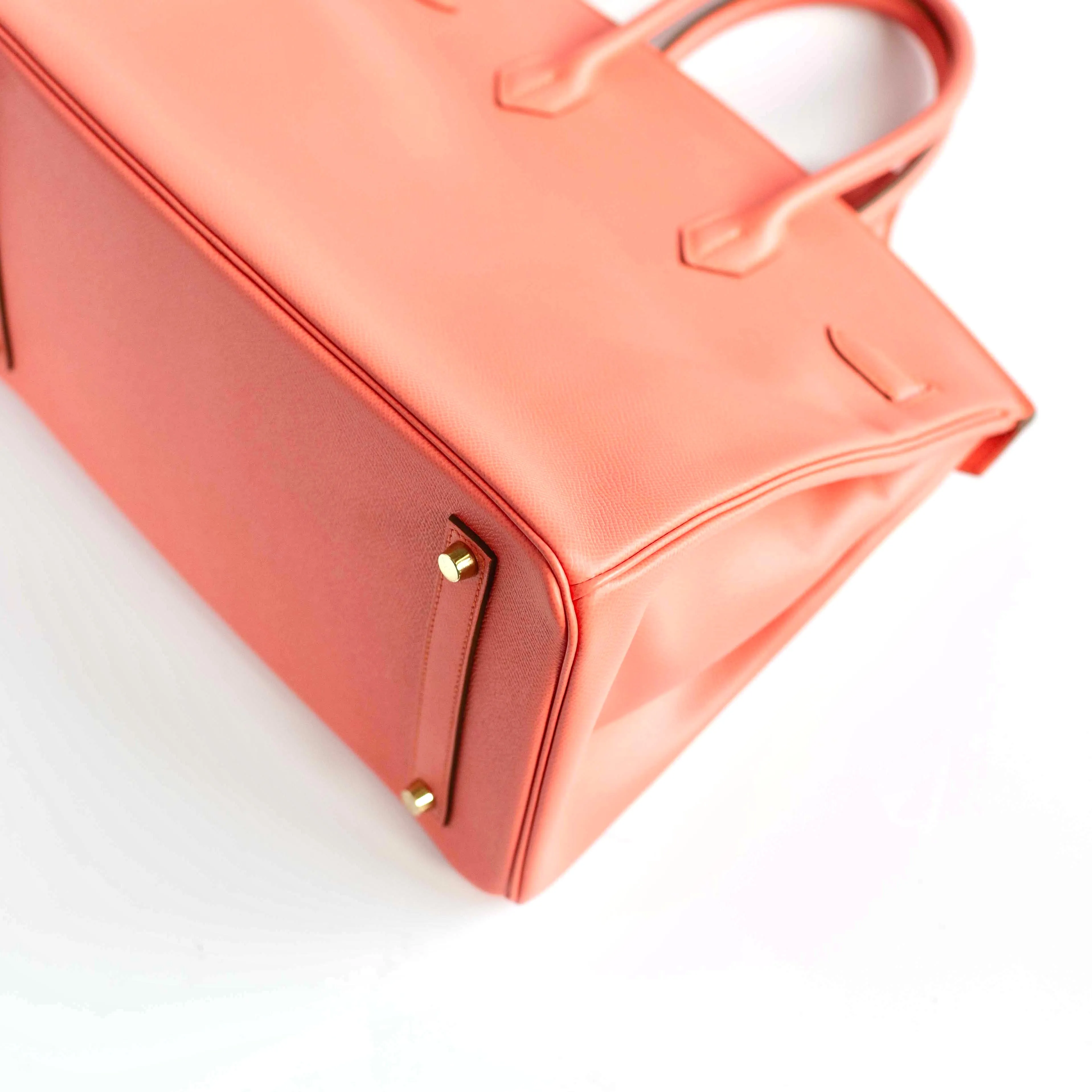 HERM??S- HANDBAG BIRKIN 35 IN PINK FLAMINGO EPSOM LEATHER WITH GOLD HARDWARE