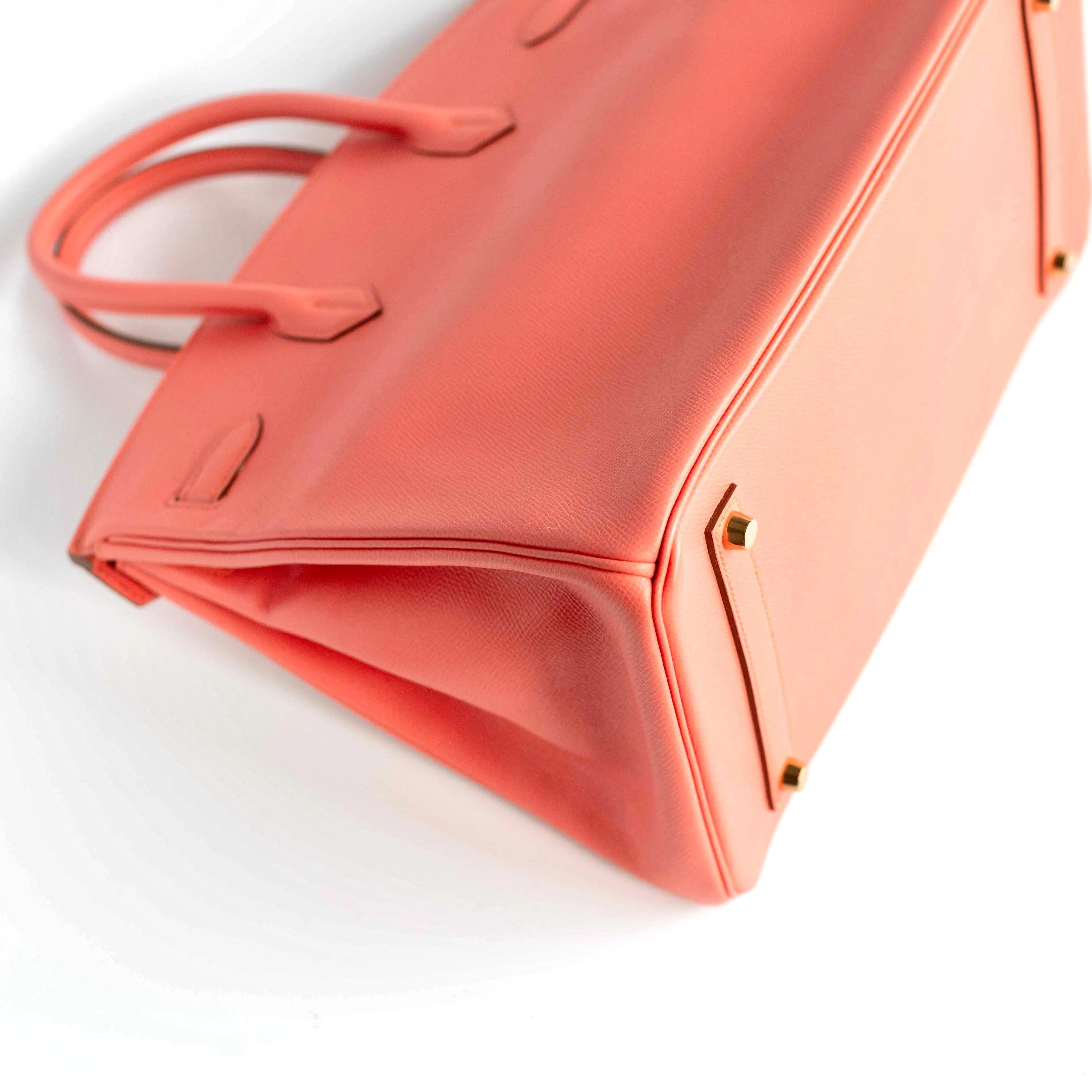 HERM??S- HANDBAG BIRKIN 35 IN PINK FLAMINGO EPSOM LEATHER WITH GOLD HARDWARE