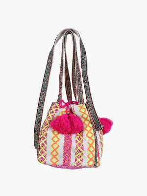 Imogene Striped Bucket Bag
