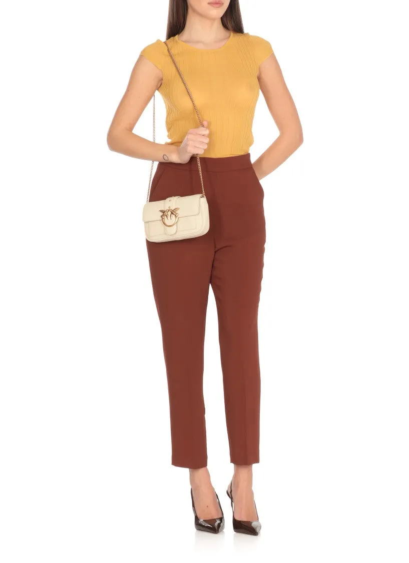 Ivory Leather Shoulder Bag