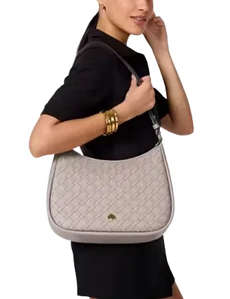 Kate Spade New York Kayla Woven Leather Large Shoulder Bag