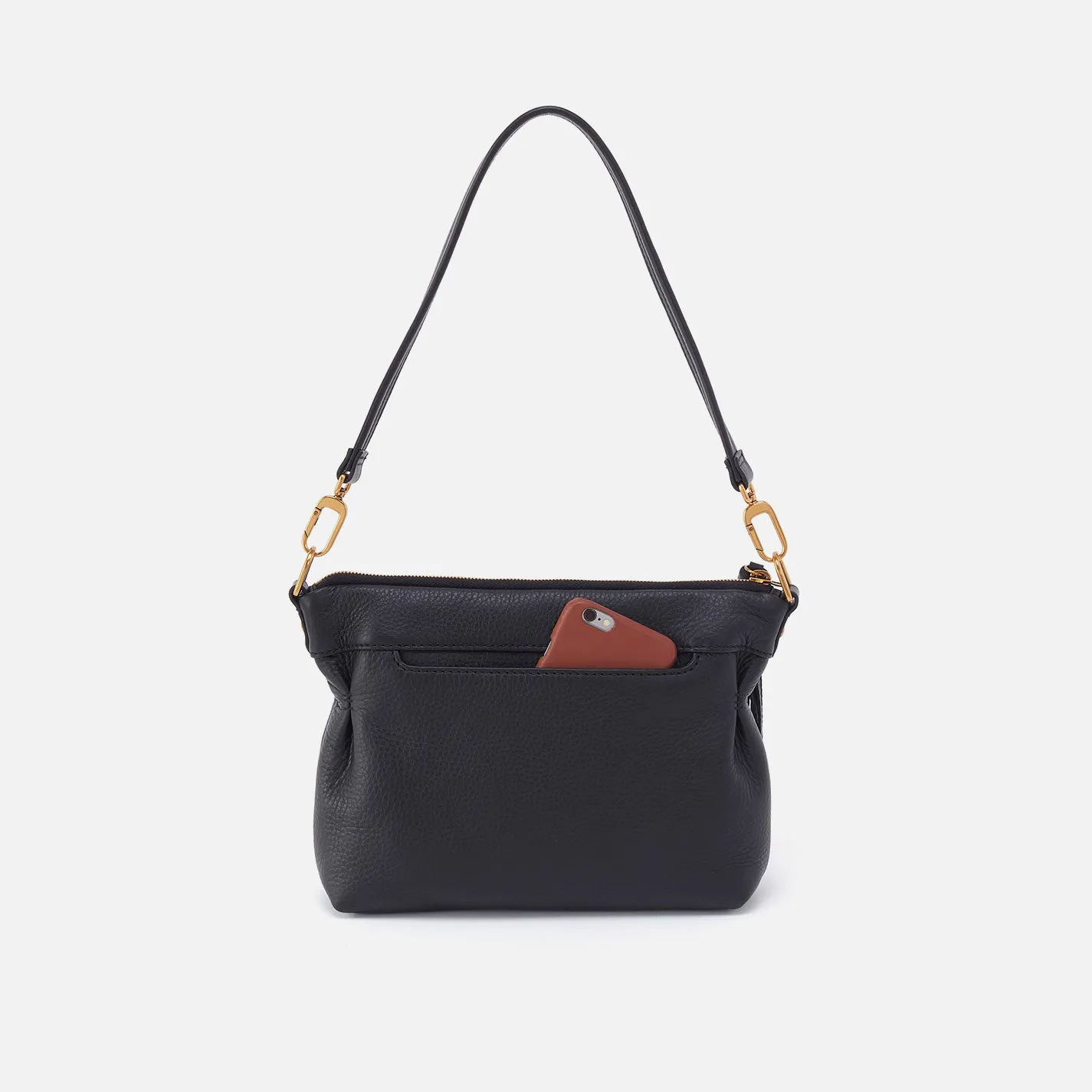 Kori Crossbody In Pebbled Leather - Black
