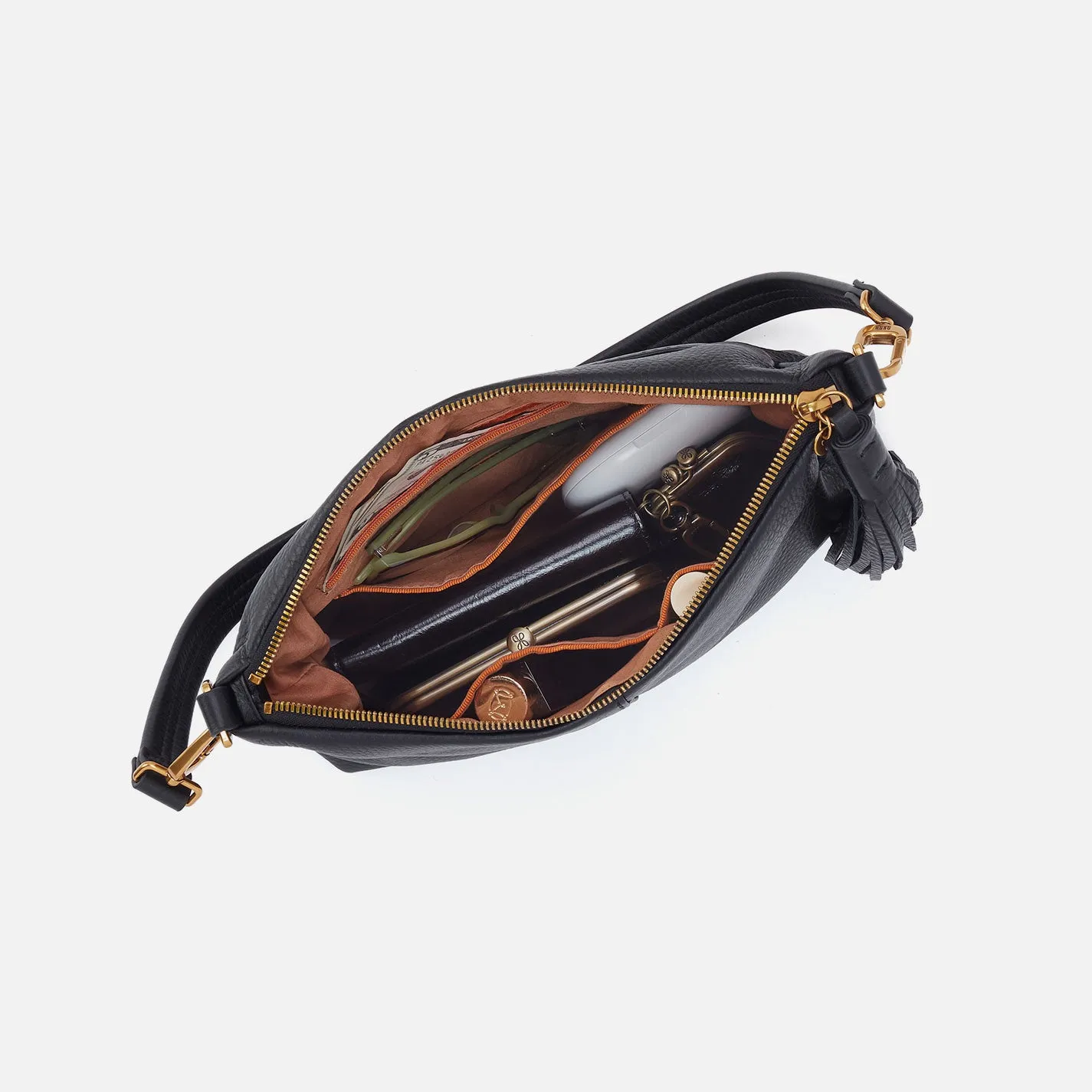 Kori Crossbody In Pebbled Leather - Black