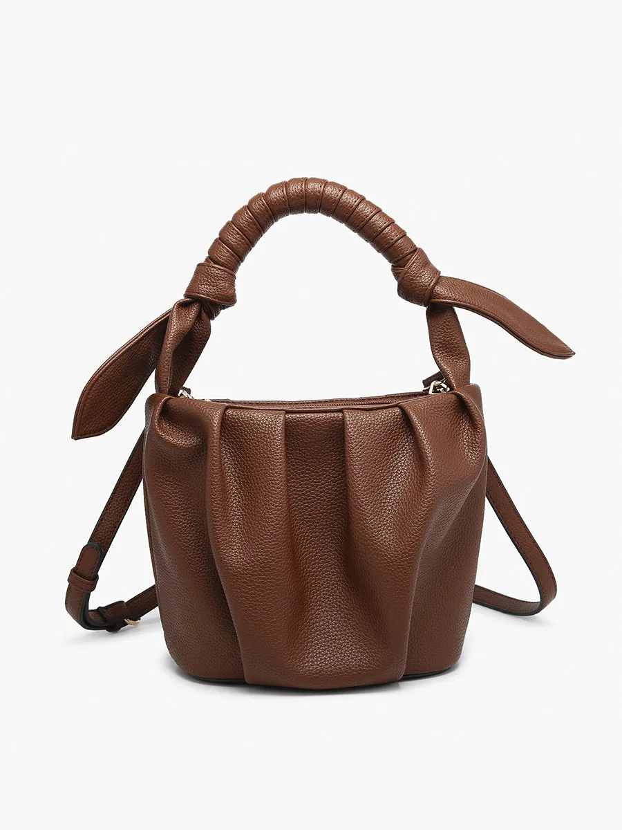 Lacey Vegan Pleated Bucket Bag