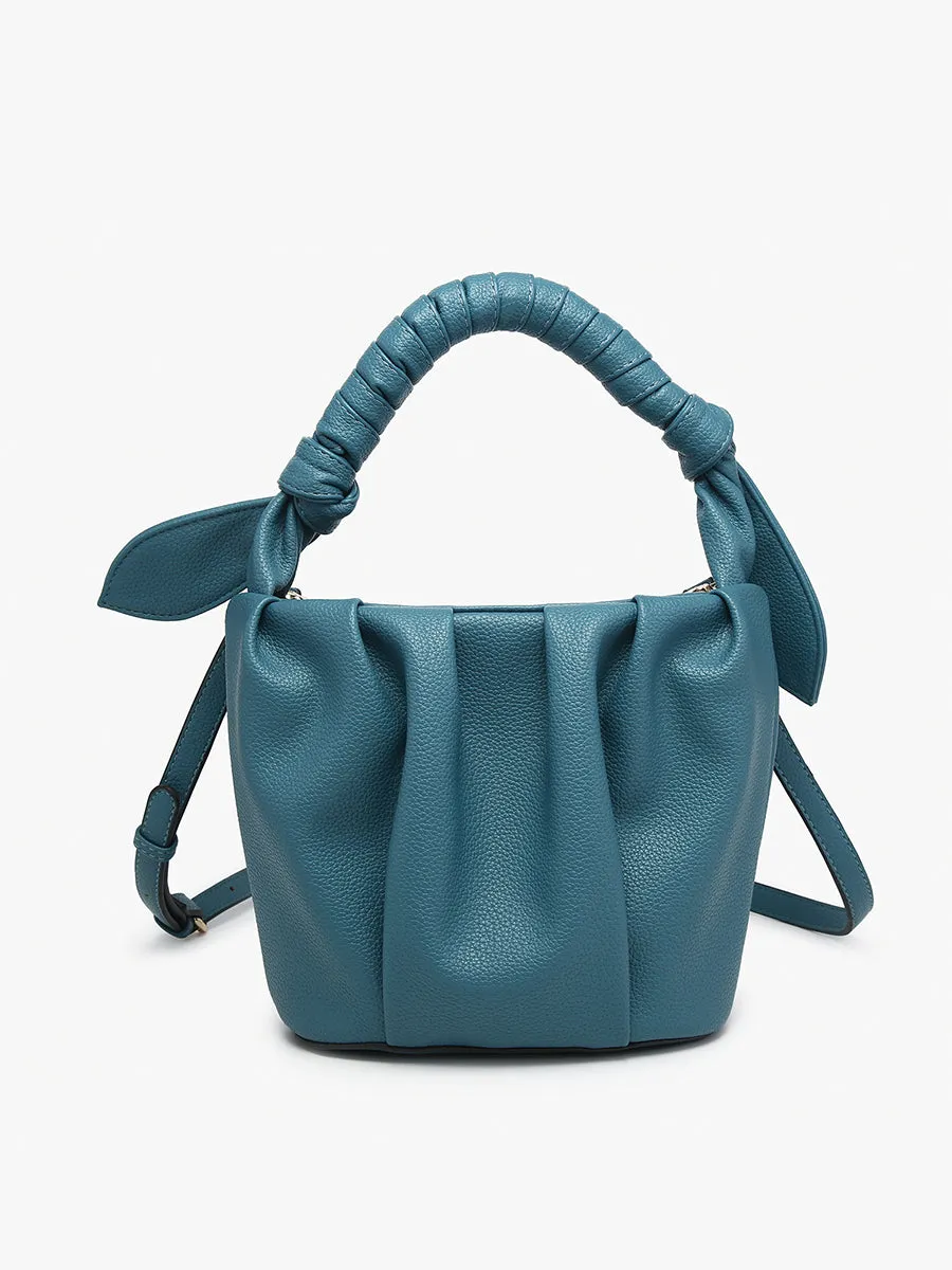 Lacey Vegan Pleated Bucket Bag