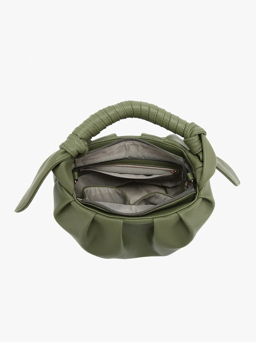 Lacey Vegan Pleated Bucket Bag
