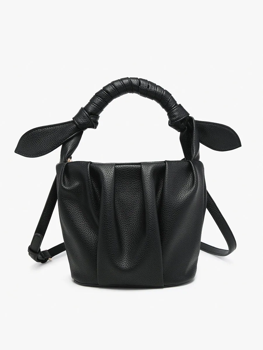 Lacey Vegan Pleated Bucket Bag