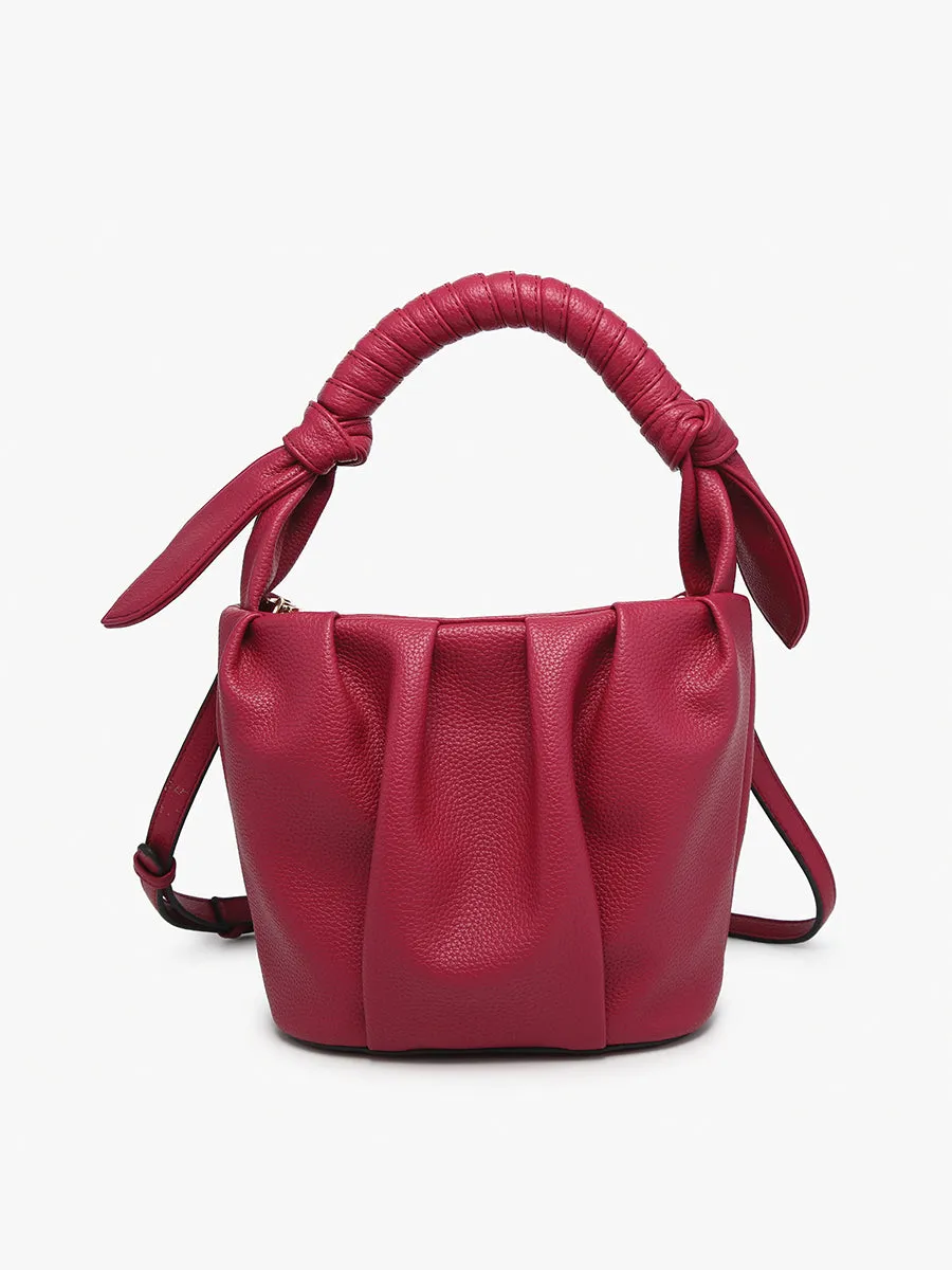 Lacey Vegan Pleated Bucket Bag