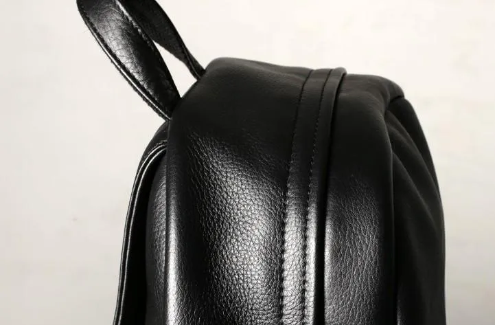 Leather Black Mens Cool Backpacks Large Travel Backpacks Hiking Backpack for men