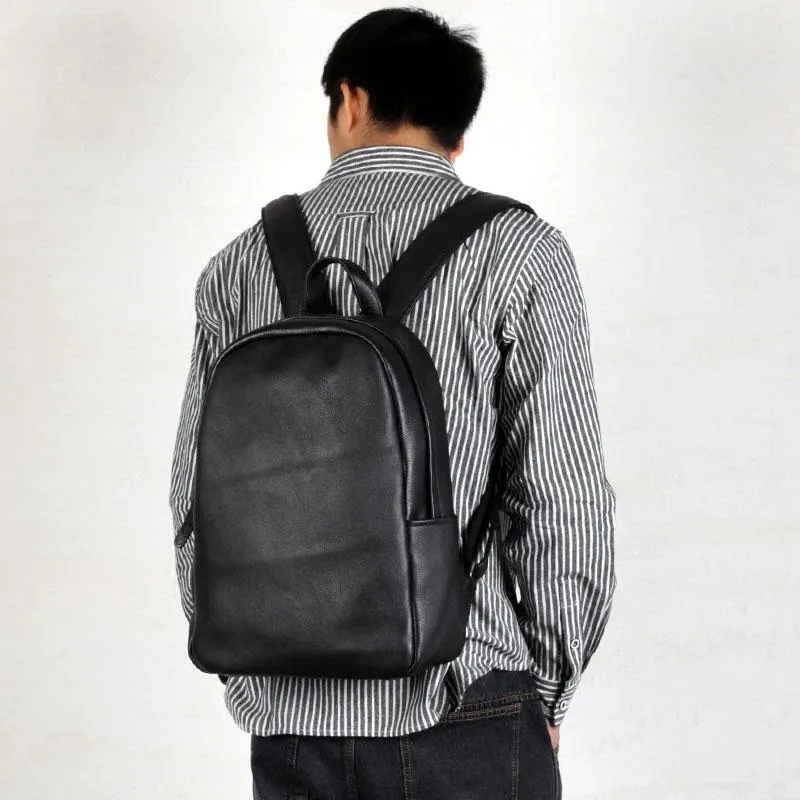 Leather Black Mens Cool Backpacks Large Travel Backpacks Hiking Backpack for men