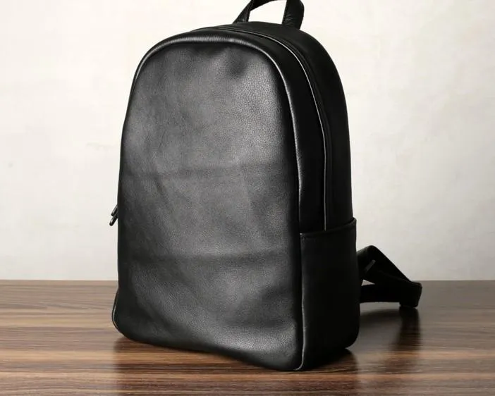 Leather Black Mens Cool Backpacks Large Travel Backpacks Hiking Backpack for men
