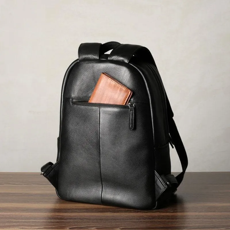 Leather Black Mens Cool Backpacks Large Travel Backpacks Hiking Backpack for men