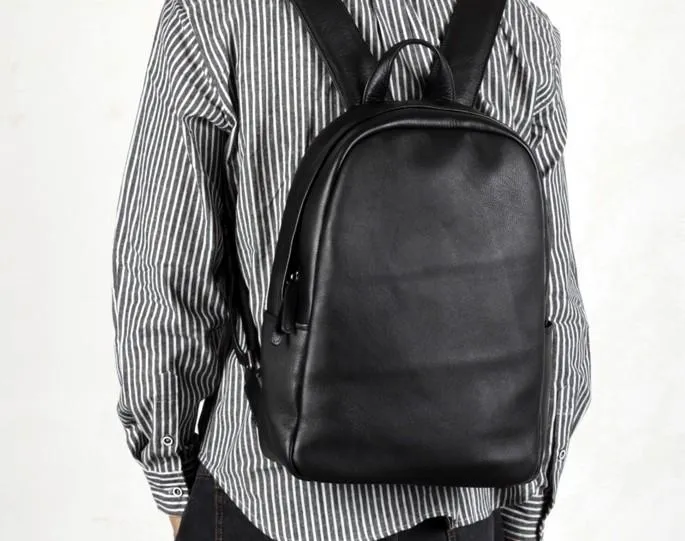 Leather Black Mens Cool Backpacks Large Travel Backpacks Hiking Backpack for men