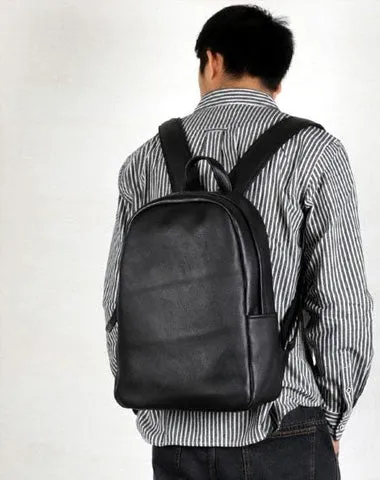 Leather Black Mens Cool Backpacks Large Travel Backpacks Hiking Backpack for men