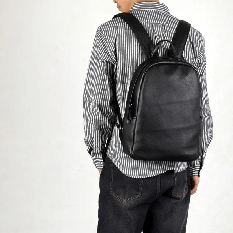 Leather Black Mens Cool Backpacks Large Travel Backpacks Hiking Backpack for men