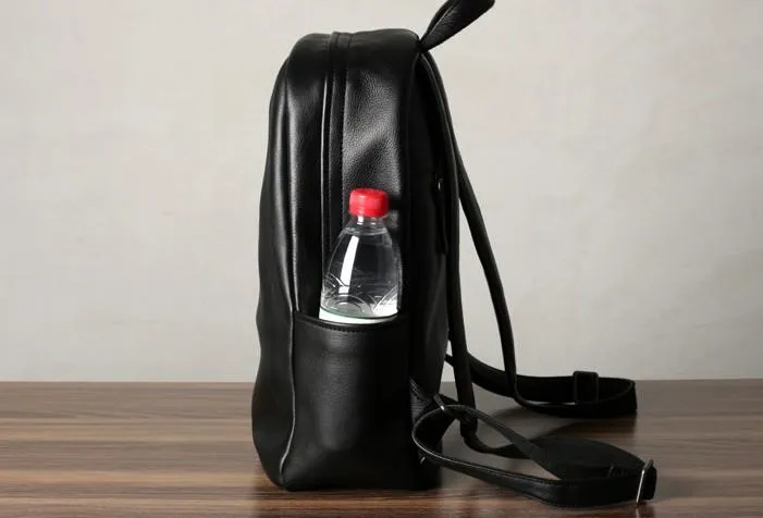 Leather Black Mens Cool Backpacks Large Travel Backpacks Hiking Backpack for men