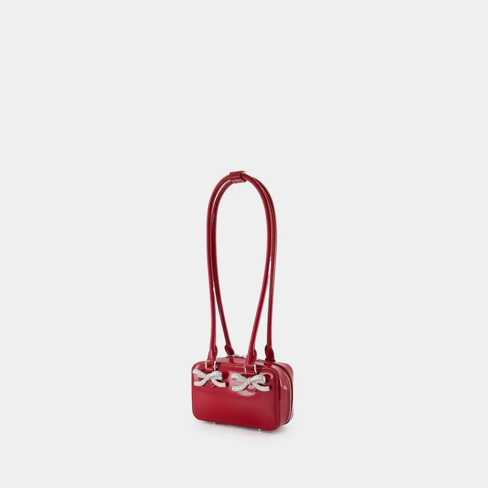 Leather Shoulder Bag - Leather - Burgundy