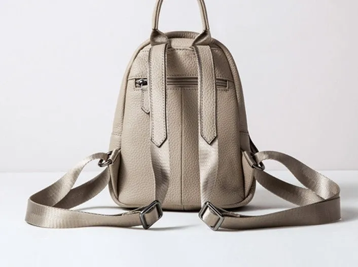 Leather Stylish Womens Small Backpack Mini Work Backpack for Women