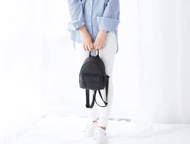 Leather Stylish Womens Small Backpack Mini Work Backpack for Women