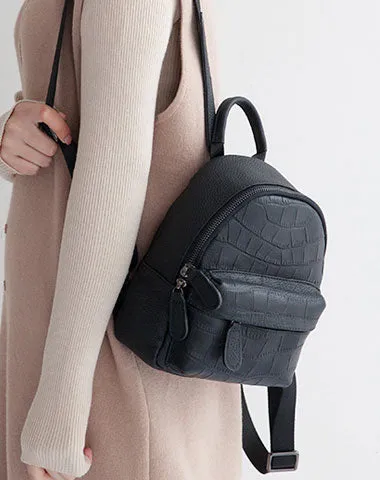 Leather Stylish Womens Small Backpack Mini Work Backpack for Women
