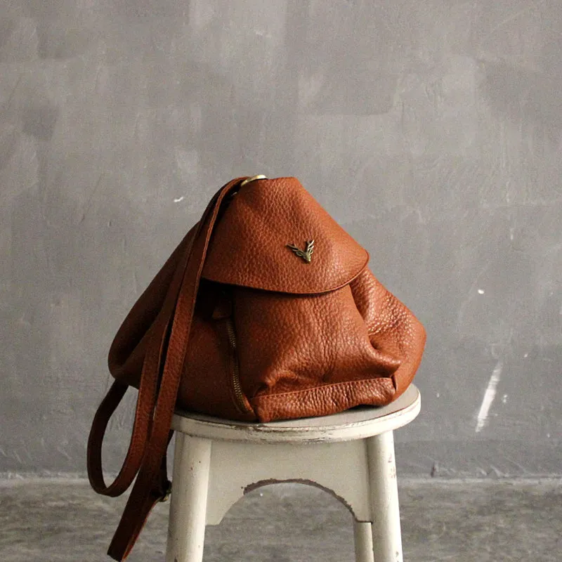 LEATHER WOMEN Vintage SHOULDER BAG Fashion Backpack Purses FOR WOMEN