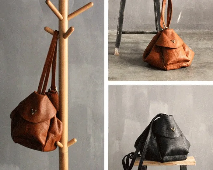 LEATHER WOMEN Vintage SHOULDER BAG Fashion Backpack Purses FOR WOMEN