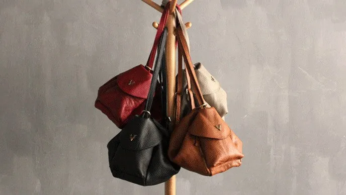 LEATHER WOMEN Vintage SHOULDER BAG Fashion Backpack Purses FOR WOMEN