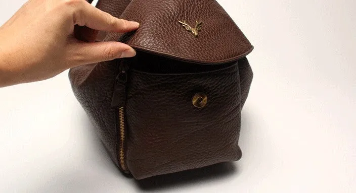 LEATHER WOMEN Vintage SHOULDER BAG Fashion Backpack Purses FOR WOMEN