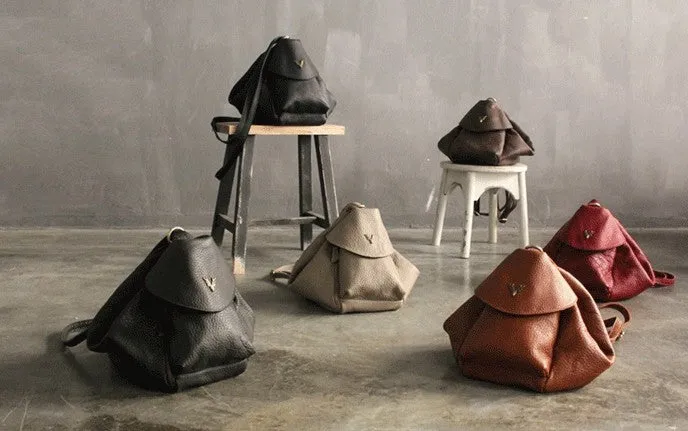 LEATHER WOMEN Vintage SHOULDER BAG Fashion Backpack Purses FOR WOMEN