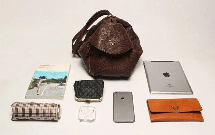 LEATHER WOMEN Vintage SHOULDER BAG Fashion Backpack Purses FOR WOMEN