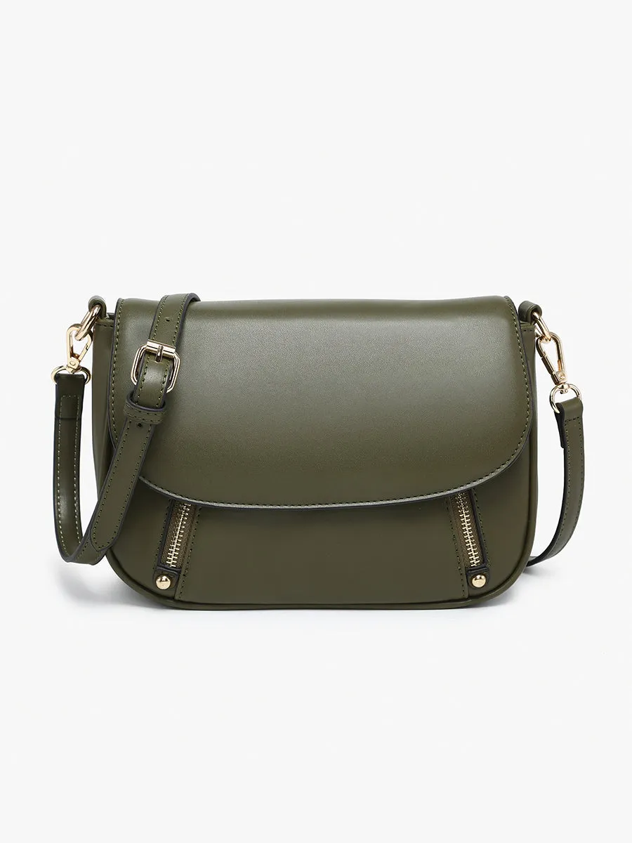 Lindsay Vegan Dual Zip Crossbody