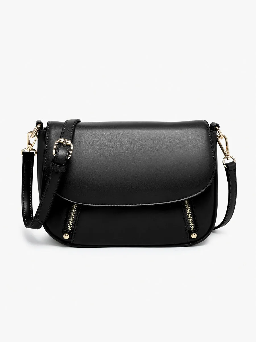 Lindsay Vegan Dual Zip Crossbody