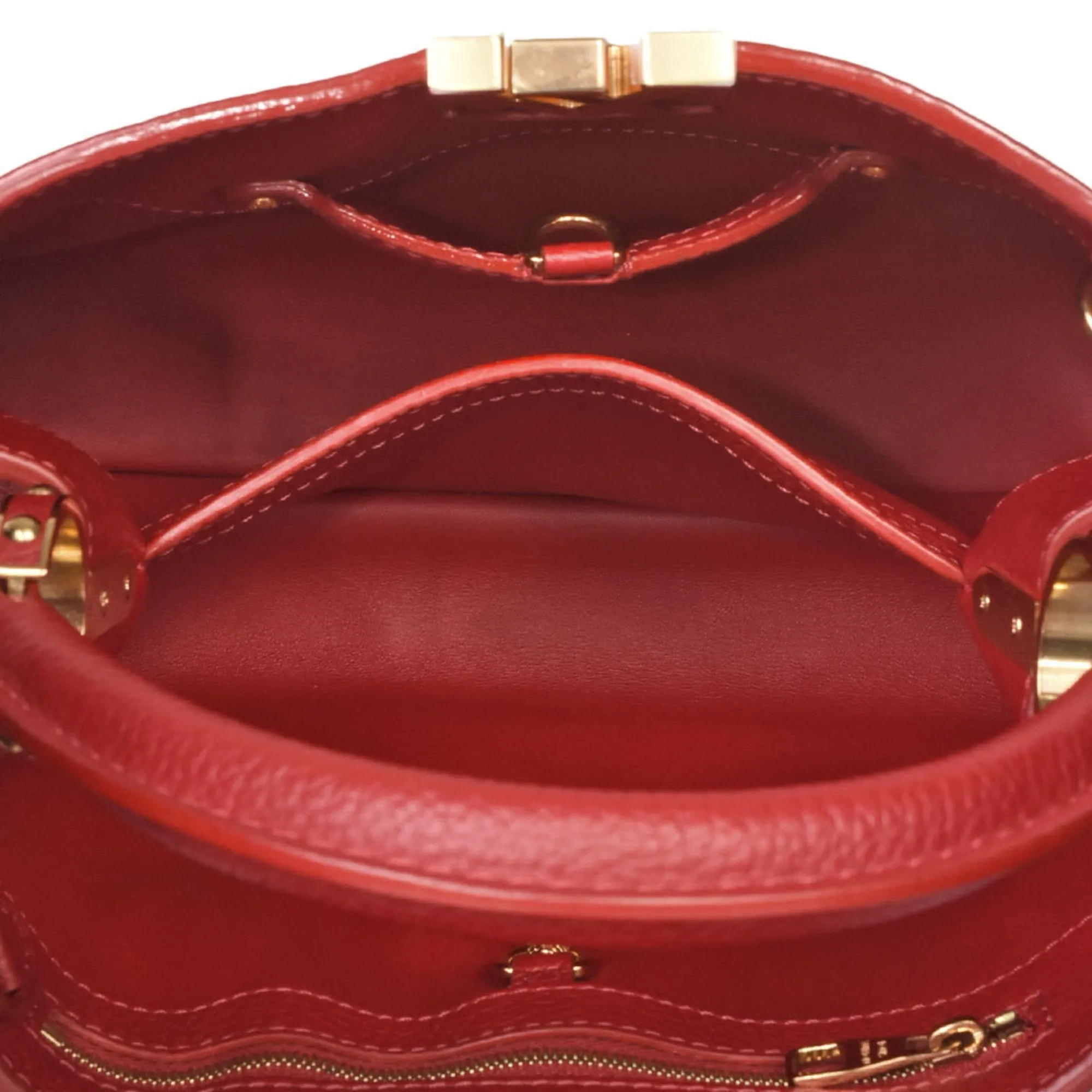 Louis Vuitton Color Sacrlet Leather Handbag Shoulder Bag (Pre-Owned)