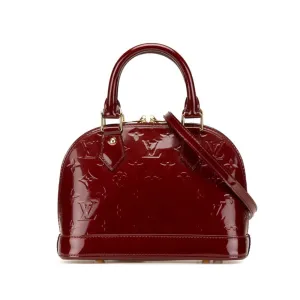 Louis Vuitton Griotte Wine Patent Leather Handbag Shoulder Bag (Pre-Owned)