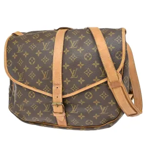 Louis Vuitton Saumur 35 Canvas Shoulder Bag (Pre-Owned)
