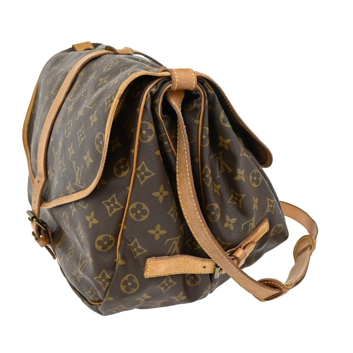 Louis Vuitton Saumur 35 Canvas Shoulder Bag (Pre-Owned)