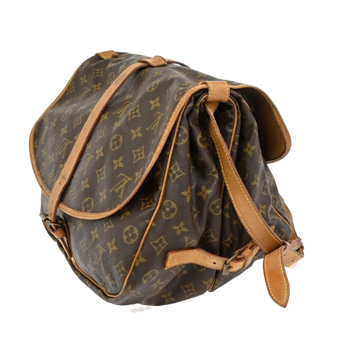 Louis Vuitton Saumur 35 Canvas Shoulder Bag (Pre-Owned)