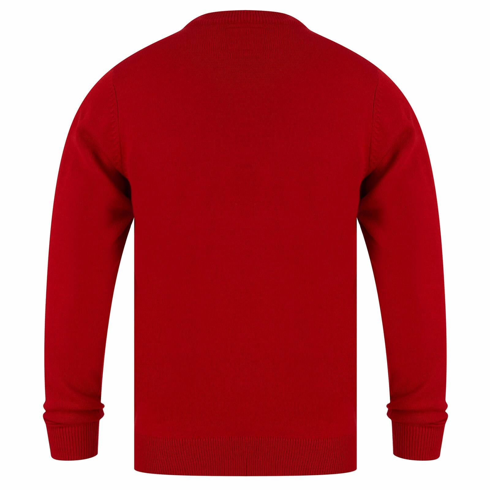 Mens Christmas Jumper Festive Rudolph With Scarf