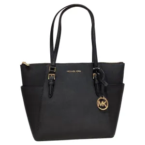 Michael Kors Charlotte Medium Bag in Black Leather
