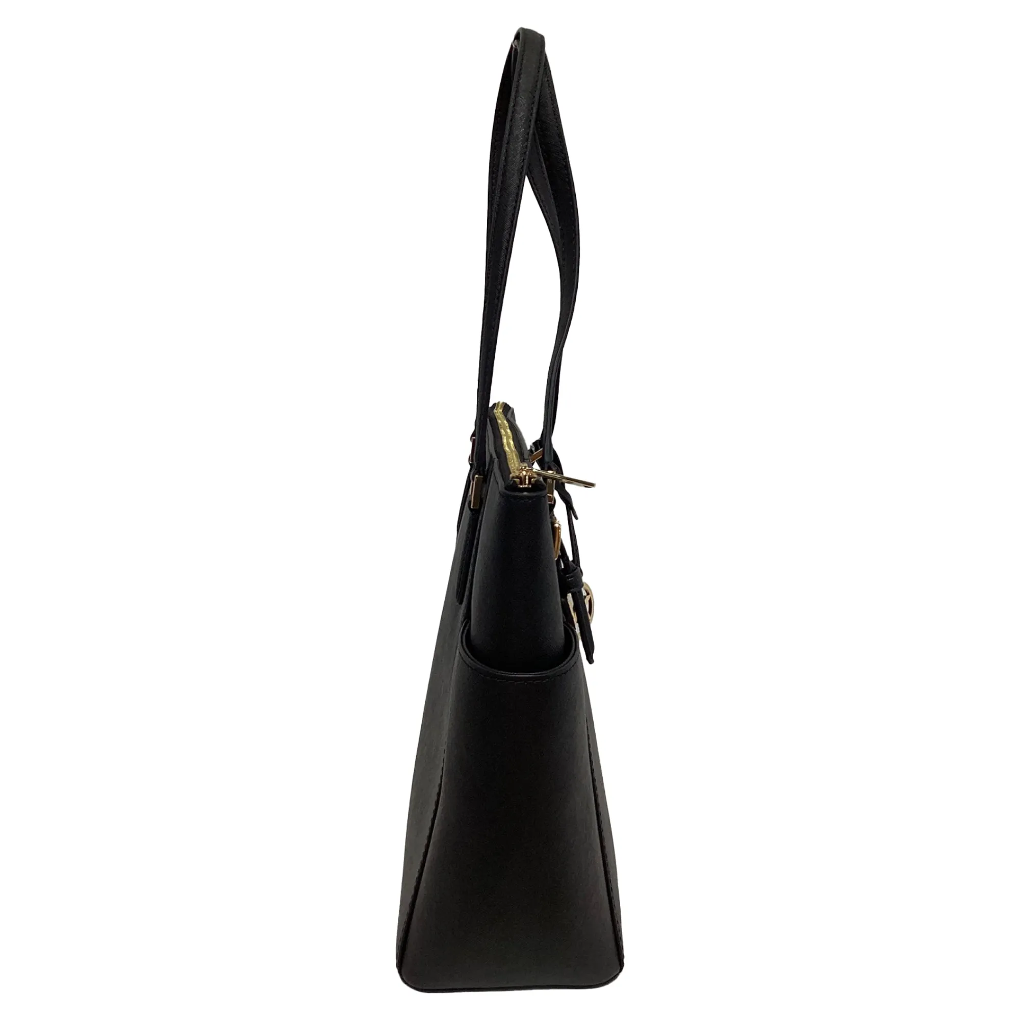 Michael Kors Charlotte Medium Bag in Black Leather